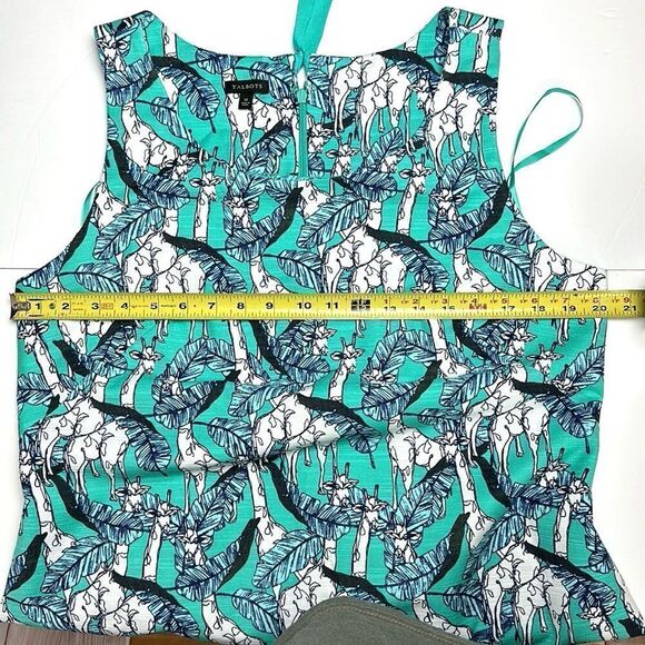 NWOT Talbots Giraffe Jungle Print Cotton Sleeveless Shift Dress 12 - Picture 13 of 13